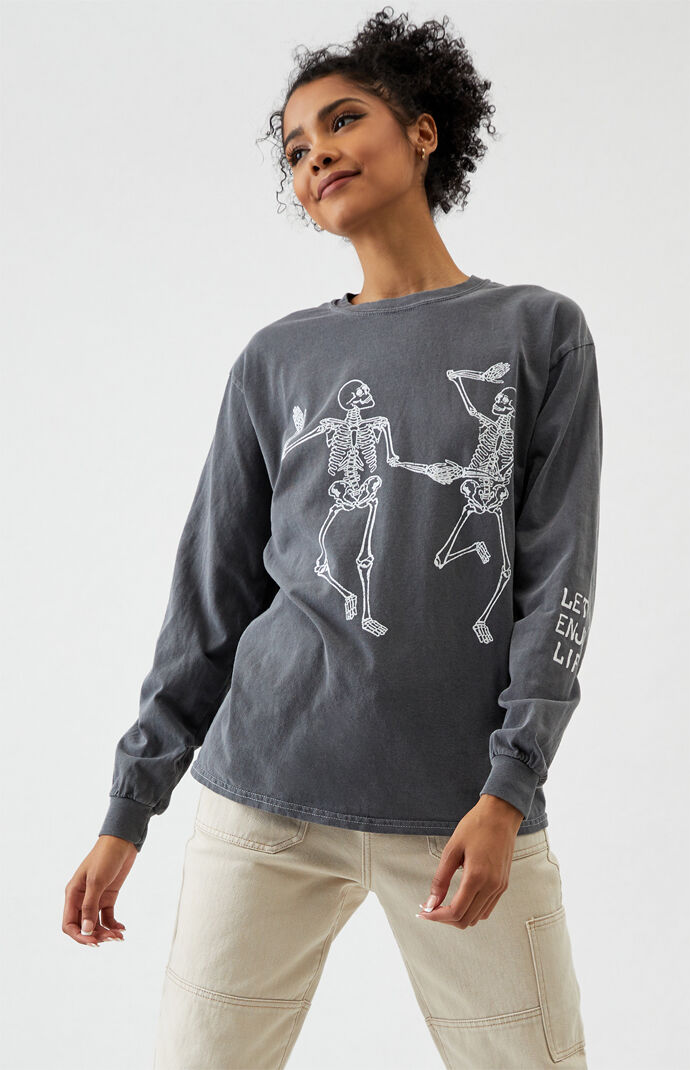 Dancing Skeleton Long Sleeve T-Shirt