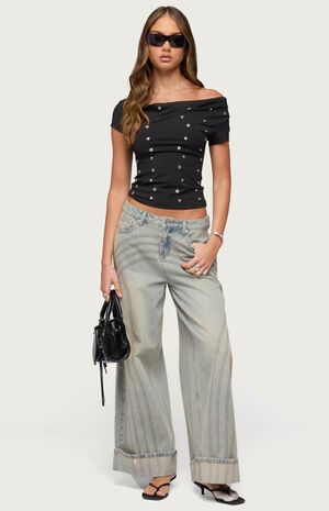Bijou Metal Snap Cowl Neck Top image number 5