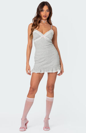 Flynn Lacey Ruffle Trim Mini Dress image number 5