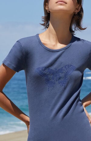 Navy Hailie Butterfly T-Shirt image number 1