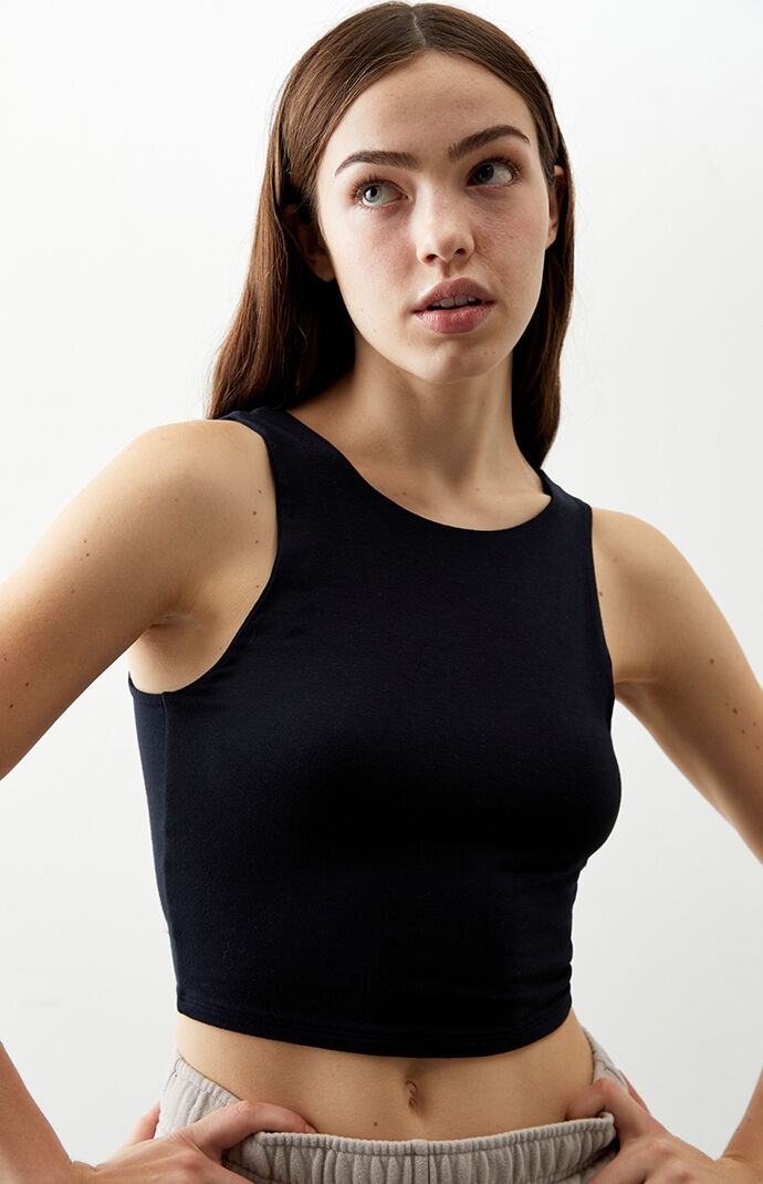 basic high neck tank top