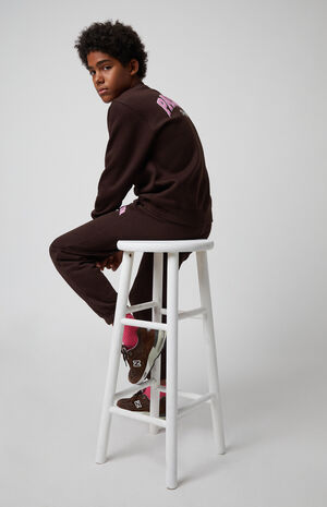 Brown Crew Neck Sweatshirt image number 4