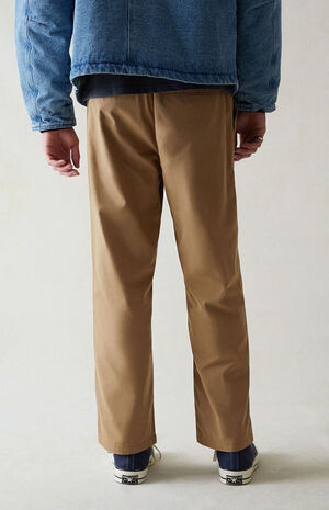 Canvas Brown Straight Trousers image number 4