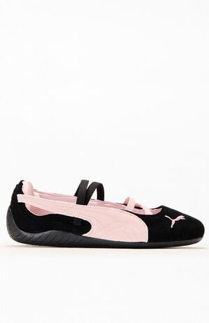 Women's Black & Pink Speedcat Ballet Sandals image number 1