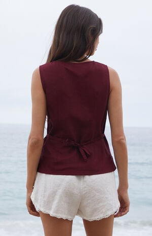 Burgundy Rafaela Top image number 4