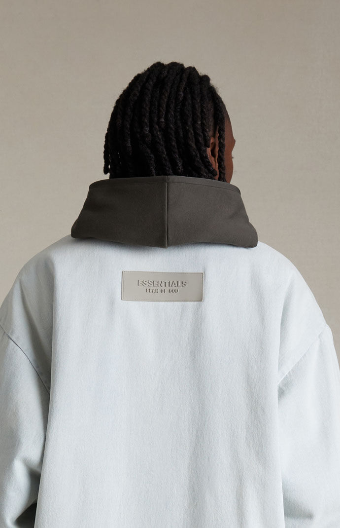 Fear of god clearance essentials hooded zip shacket