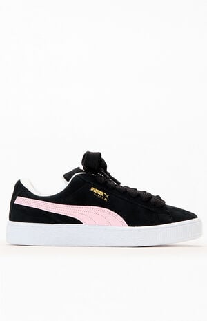 Women's Black & Pink Suede XL Sneakers image number 1