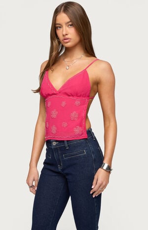 Kazi Backless Floral Bead Top image number 2