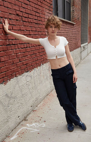 White Zelly Cropped Top image number 4