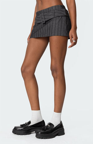 Textured Buckled Mini Skort image number 3