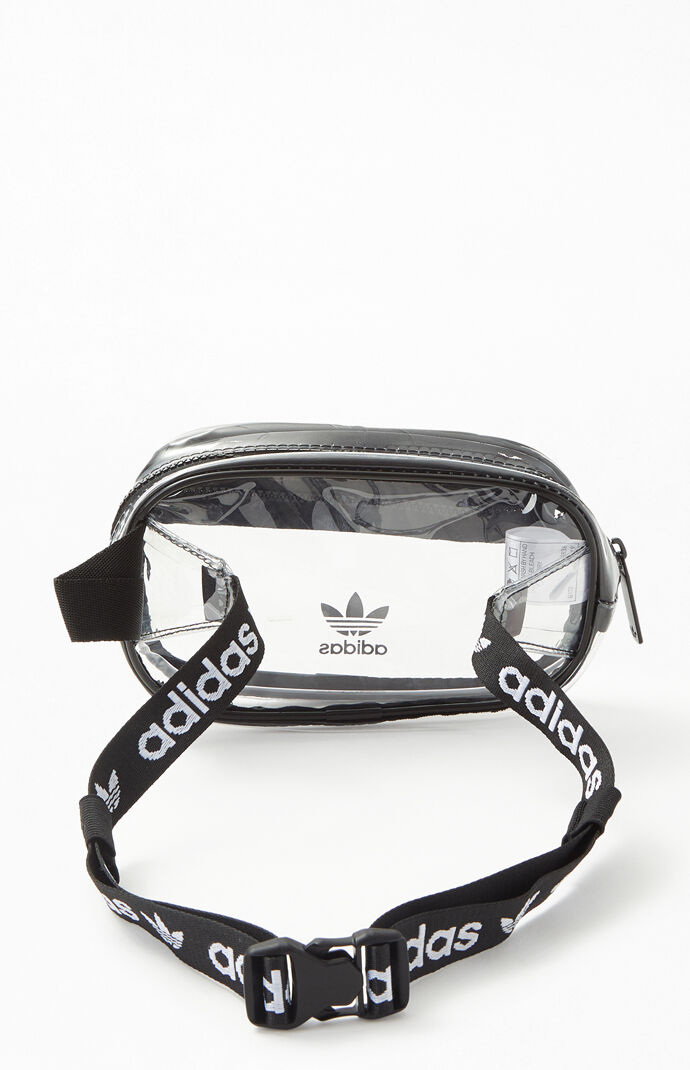 adidas clear fanny pack white