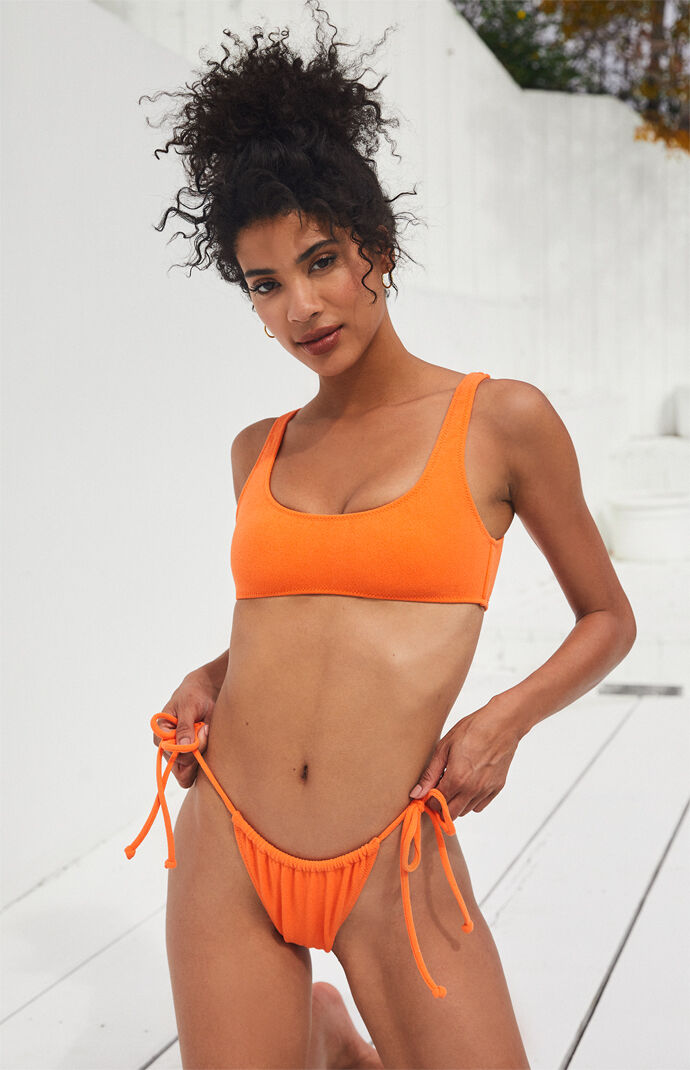Eco Orange Jaycee Cropped Bikini Top