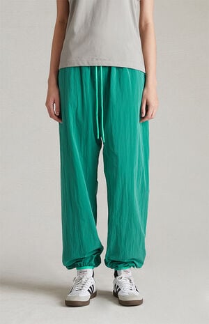 Women's Mint Leaf Crinkle Nylon Track Pants image number 2