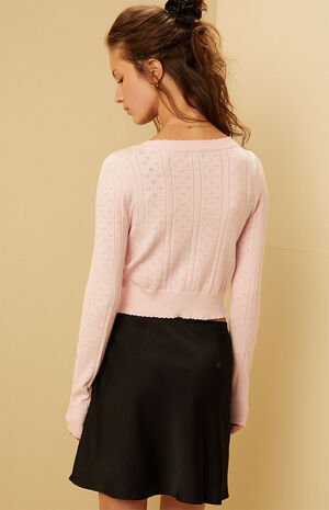Sweetheart Pointelle Cardigan image number 4