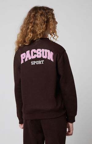 Brown Crew Neck Sweatshirt image number 3