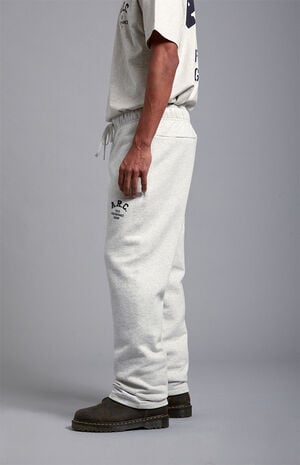 Gray&nbsp;Heavyweight Fleece Baggy Sweatpants image number 6