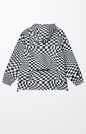 Packable Warped Checkerboard Windbreaker image number 2