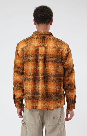 Tommy Orange Plaid Classic Shacket image number 3