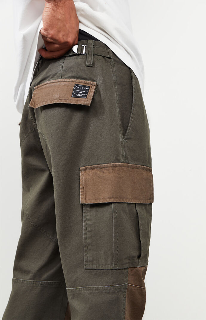 Olive & Brown Cargo Utility Pants