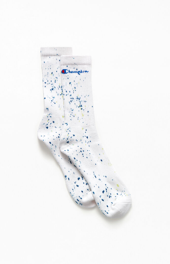 Paint Splatter Crew Socks