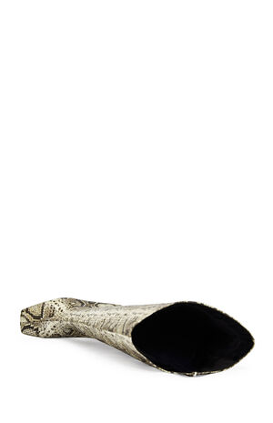Women's Evergreen Snakeskin Block Heel Boots image number 5