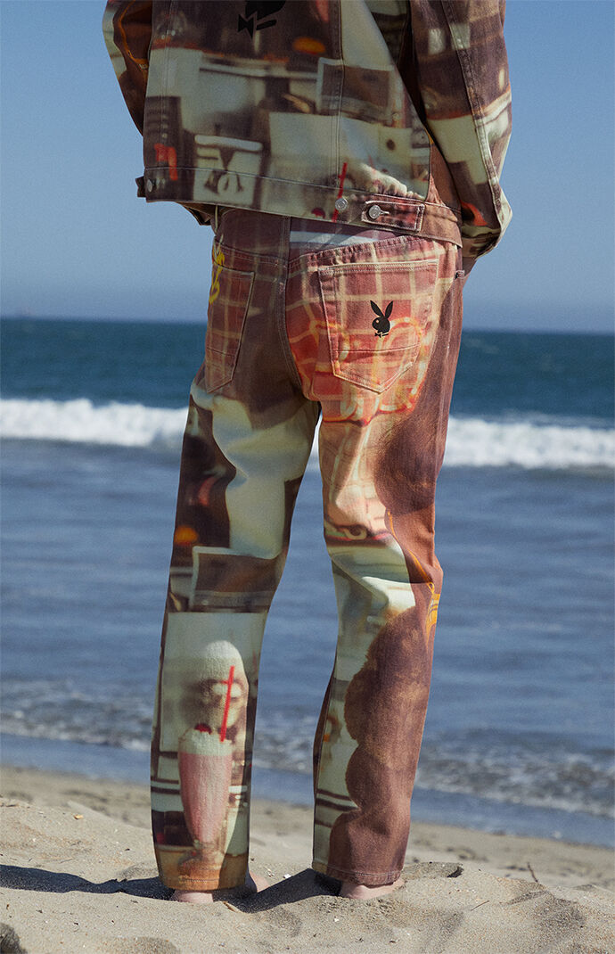 Vintage All Over Print Jeans