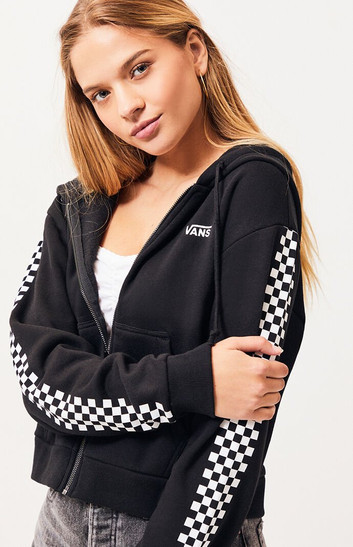 black vans zip up hoodie