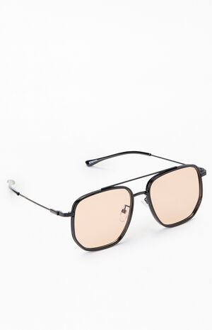 Black Jagger Aviator Sunglasses image number 1
