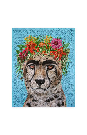 Coco De Paris Frida Kahlo Cheetah Jigsaw Puzzle image number 1