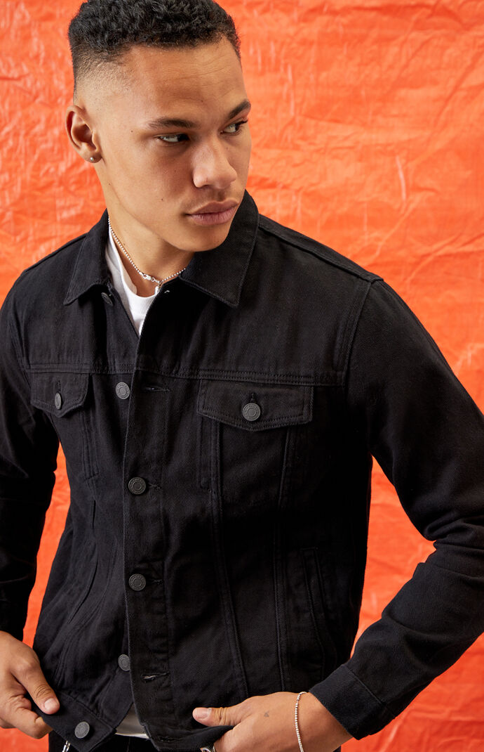 Pacsun black jean shop jacket