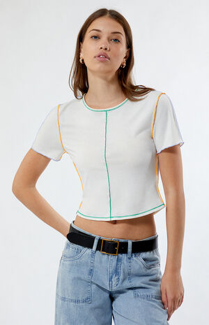 Kacey Gardenia Cropped T-Shirt image number 1