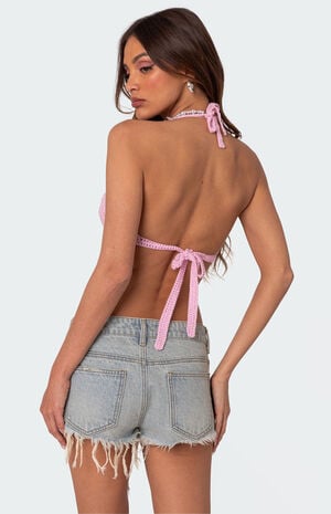 Missy Crochet Bra Halter Top image number 5