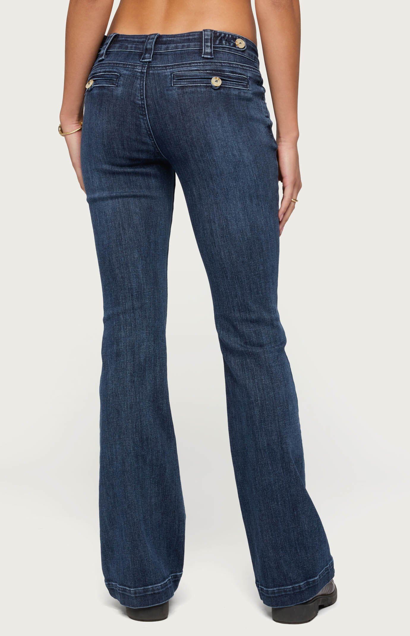 Edikted Roccio Low Rise Bootcut Jeans