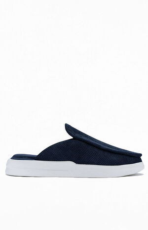 Navy Esto Corduroy Slip-On Mules image number 1