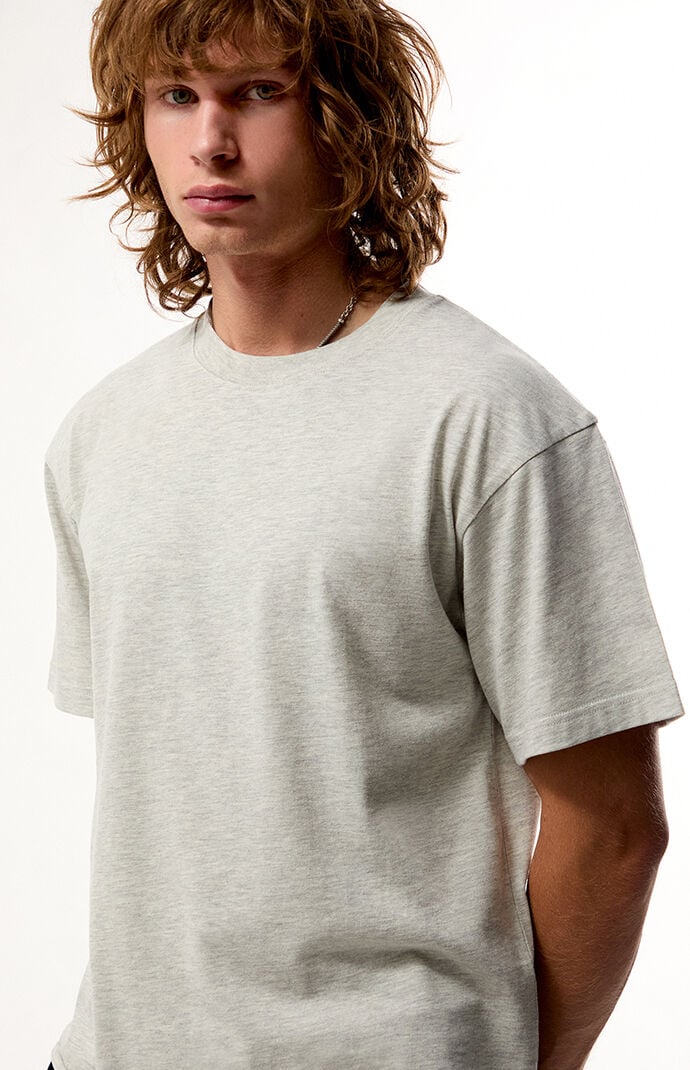Pacsun Heather Grey Premium Cropped T-Shirt