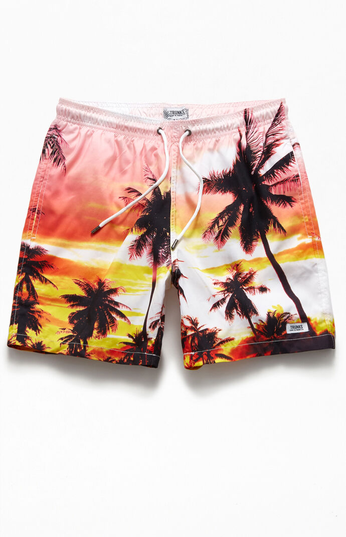 palm tree swim trunks