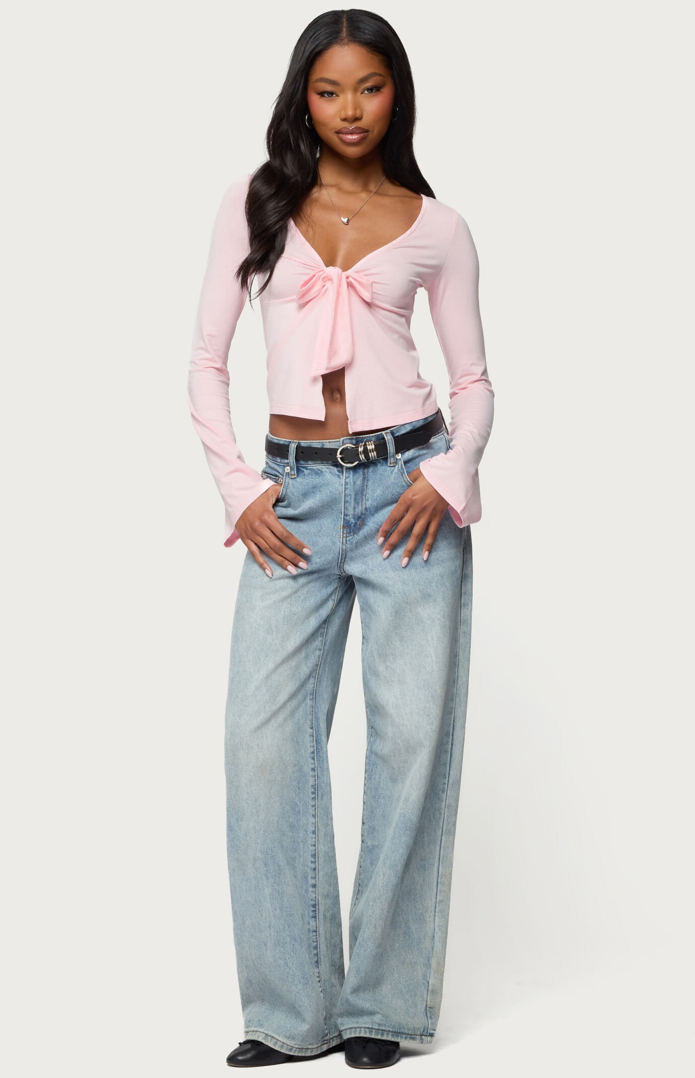 Edikted Scarlette Tie Front Top