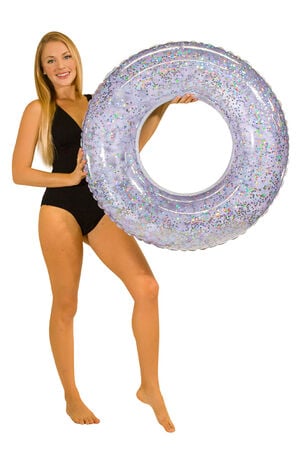 Inflatable 36" Mermaid Glitter Pool Tube image number 1