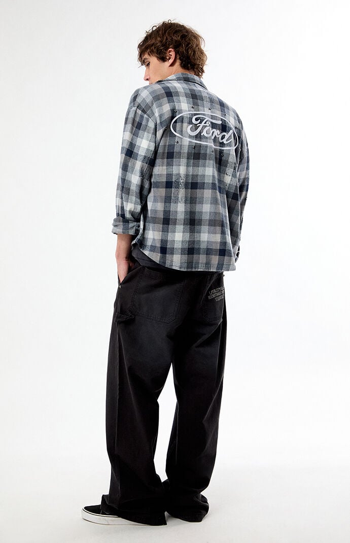FORD Logo Flannel Long Sleeve Shirt