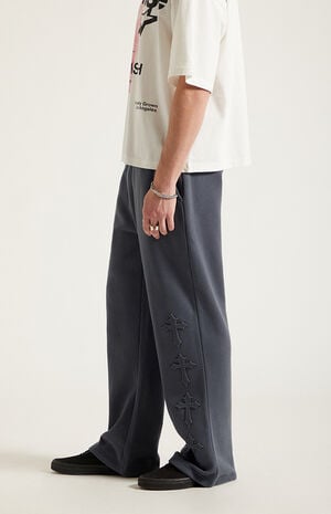 Embossed Straight Leg Sweatpants image number 3