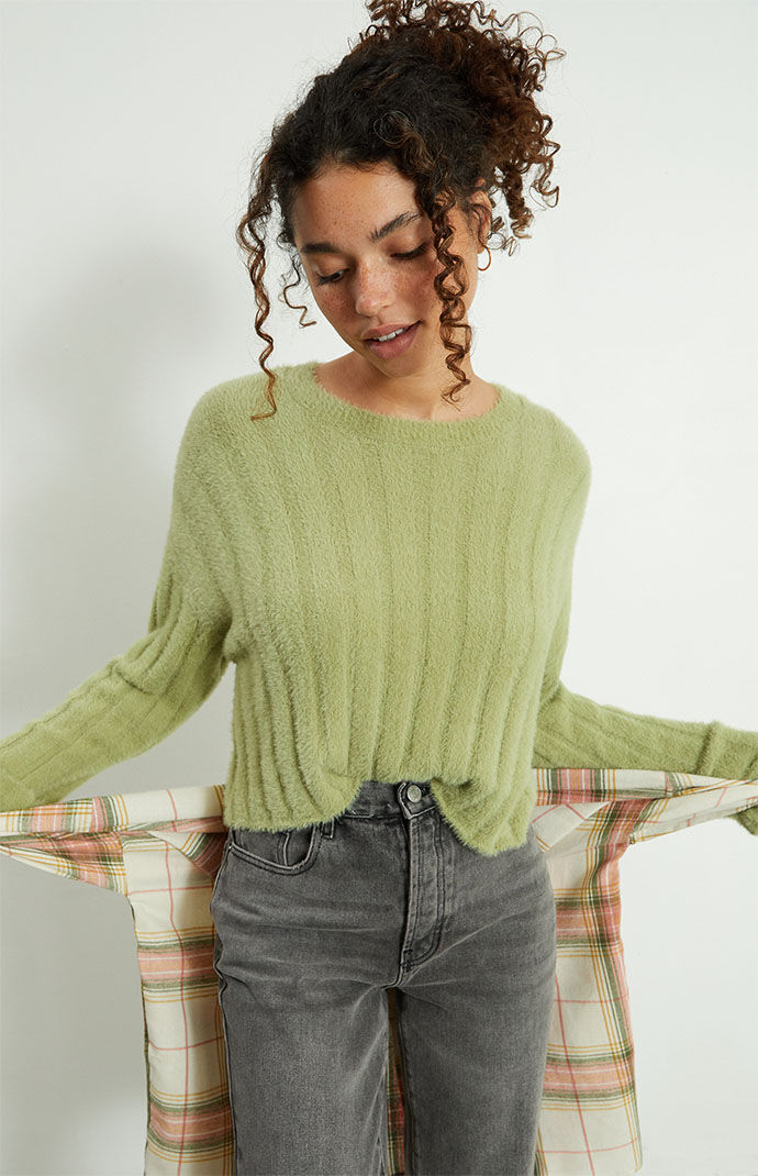 La Hearts Women's Montana Sweater in Sage - Size Xs