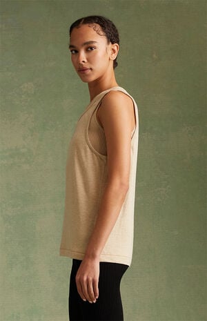 Women's Gold Heather Core Tank Top image number 3