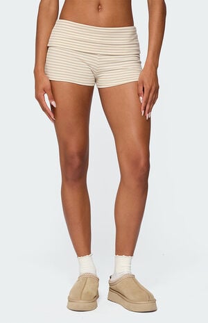 Kodi Striped Fold Over Shorts image number 2