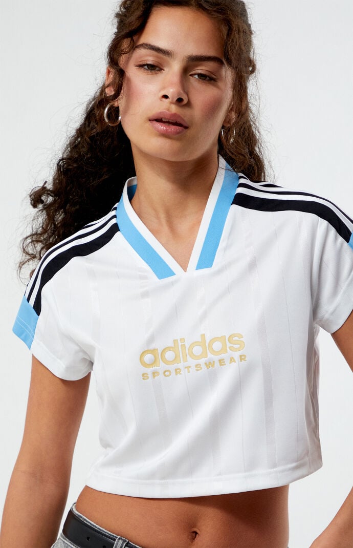 24SS人気【Adidas】Tiro Summer Crop Jersey◆送料込 adidas】TIRO SUMMER CROP JERSEY 半袖Tシャツ (adidas/Tシャツ