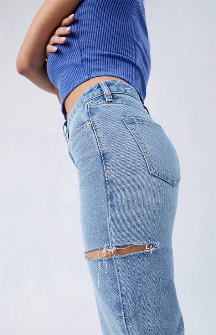 Pacsun torn blue mom shop jeans