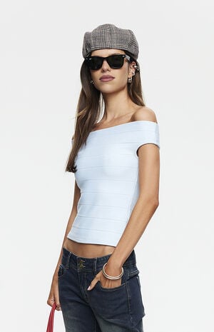 Uptown Bandage Off-The-Shoulder Tank Top image number 2