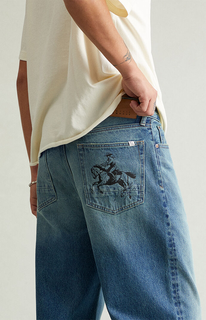 Pacsun Blake Extreme Baggy Jeans Cowboy Medium Blue Tint