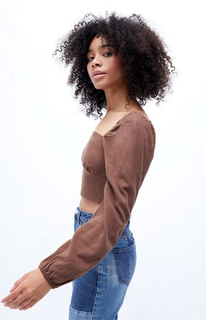 Long Sleeve Bodice Woven Top image number 3