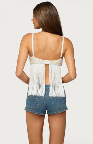 Petrah Sequin Fringed Bra Top image number 3