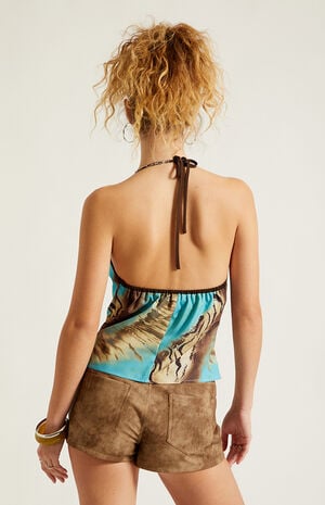 Xandra Tiger Cowl Neck Top image number 4